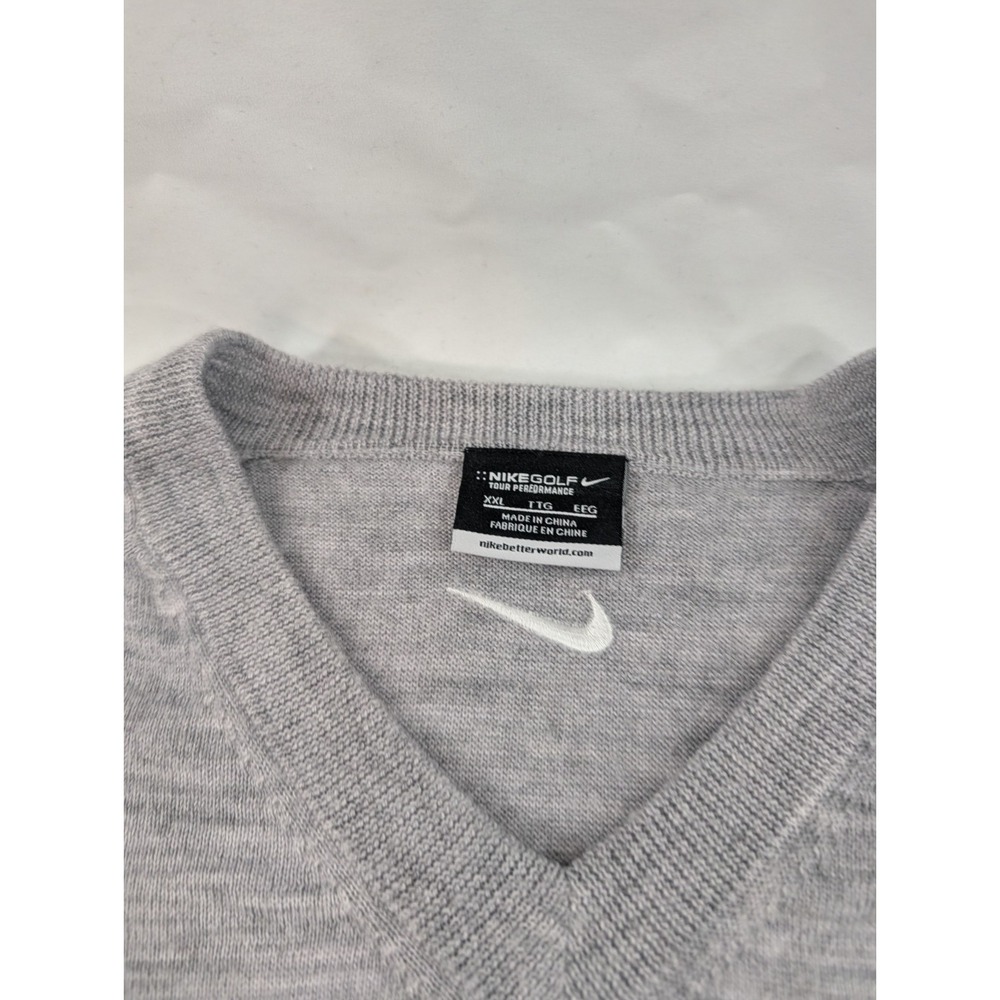 Nike Golf Tour Performance Merino  Wool Blend  Vest‎  XXL Gray Oklahoma Sooners - Picture 5 of 9